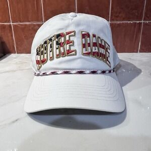 Men's '47 White‎ Notre Dame Stars and Stripes Flag Flutter Hitch SnapBack Hat